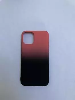 Чехол-накладка FaisON Gradient Series для iPhone 11 Pro силиконовый (черный/красный)