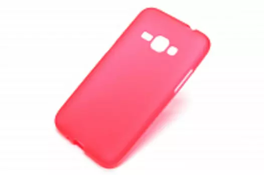 Чехол-накладка Fashion Case для Samsung Galaxy J1 (J100 / J110) силиконовый (прозрачно-красный)