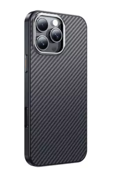 Чехол-накладка Hoco AS7 Knight Magnetic Protective Case для iPhone 16 Pro Max карбоновый (кевлар) (черный)