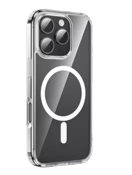 Чехол-накладка Hoco Magnetic Series Airbag Anti-fall Protective Shell для iPhone 16 Pro Max силиконовый (прозрачный)