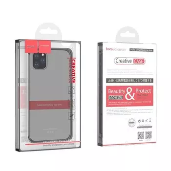 Чехол-накладка Hoco Thin Series high transparent PP для iPhone 12 Pro Max силикон (прозрачно-черный)