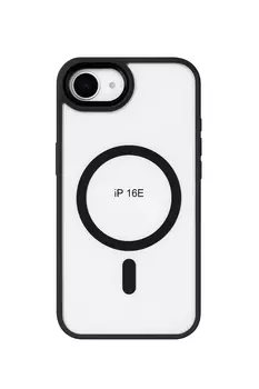 Чехол-накладка iPefet MagSafe для Apple iPhone 16e пластиковый (серая рамка)