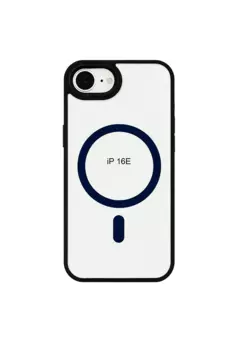 Чехол-накладка iPefet MagSafe для Apple iPhone 16e пластиковый (черная рамка)