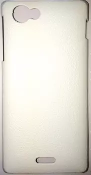 Чехол-накладка JZZS Leather для Sony Xperia J (ST26i) (белый)