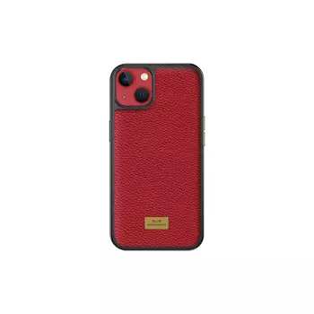 Чехол-накладка Keephone FengShang Series для iPhone 14 Plus искусственная кожа (красный)