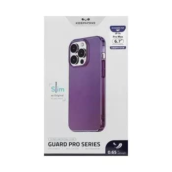 Чехол-накладка Keephone Grifit для Apple iPhone 14 Pro Max пластиковый (прозрачно-фиолетовый)