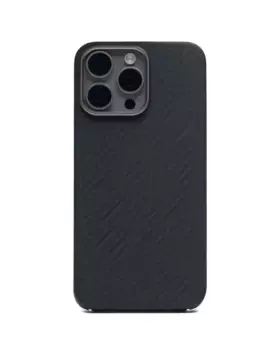 Чехол-накладка Keephone Kevilar Sweden Magsafe для Apple iPhone 16 Pro Max карбоновый кевлар (арамид) черно-серый в полоску