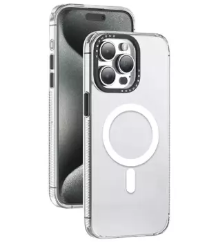 Чехол-накладка Keephone Magnet Pro для Apple iPhone 15 Pro Max пластиковый (прозрачный)