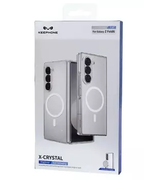 Чехол-накладка Keephone X-Crystal MagSafe для Samsung Galaxy Z Fold6 пластиковый (прозрачный)