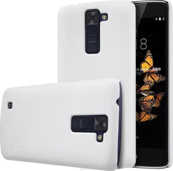 Чехол-накладка Nillkin Frosted Shield для LG K8 (K350E) пластиковый (белый)