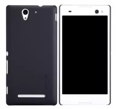 Чехол-накладка Nillkin Frosted Shield для Sony Xperia C3 (S55T) пластиковый (черный)