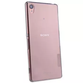 Чехол-накладка Nillkin Nature 0.6mm для Sony Xperia Z3 (L55) силиконовый (прозрачно-черный)