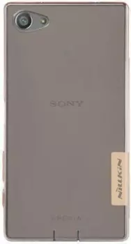 Чехол-накладка Nillkin Nature для Sony Xperia Z5 Compact силиконовый (прозрачно-золотой)