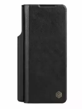 Чехол-накладка Nillkin Qin Pro Leather Stylus Pen для Samsung Galaxy Z Fold7 искусственная кожа (черный)