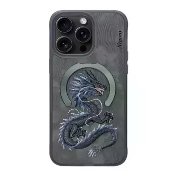 Чехол-накладка Nimmy Fantasy Animal Series/Dragon для Apple iPhone 16 Pro Max полиуретан (темно-серый)