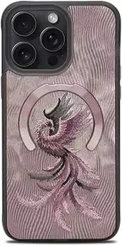 Чехол-накладка Nimmy Fantasy Animal Series/Phoenix для Apple iPhone 16 Pro Max полиуретан (розовое золото)