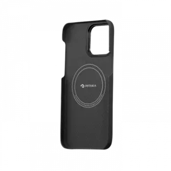 Чехол-накладка PITAKA MagEZ Case 3 для Apple iPhone 14 Pro карбоновый (кевлар) черно-серый в полоску