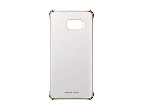 Чехол-накладка Samsung Clear Cover для Galaxy S6 Edge Plus пластик (золотой)