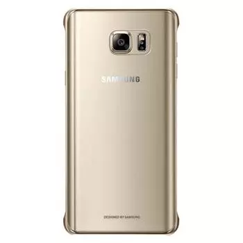 Чехол-накладка Samsung Clear Cover для Galaxy Note 5 пластик (золотой)