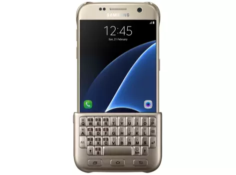Чехол-накладка Samsung Keyboard Cover для Galaxy S7 (золотой) (EJ-CG930UFEGRU)