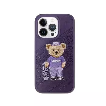 Чехол-накладка Santa Barbara Crete для iPhone 14 Pro натуральная кожа (фиолетовый)