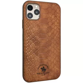 Чехол-накладка Santa Barbara Ravel для iPhone 14 Pro натуральная кожа (коричневый)
