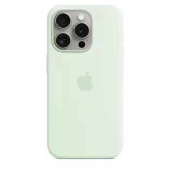 Чехол-накладка Silicone Case with MagSafe для iPhone 15 Pro силиконовый (ментоловый)
