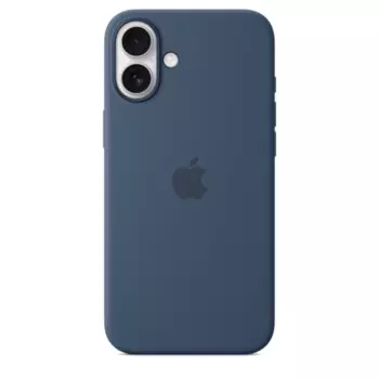 Чехол-накладка Silicone Case with MagSafe для iPhone 16 (Denim)