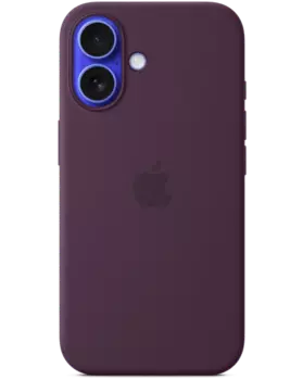 Чехол-накладка Silicone Case with MagSafe для iPhone 16 (Plum)