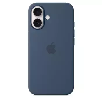 Чехол-накладка Silicone Case with MagSafe для iPhone 16 Plus (Denim)