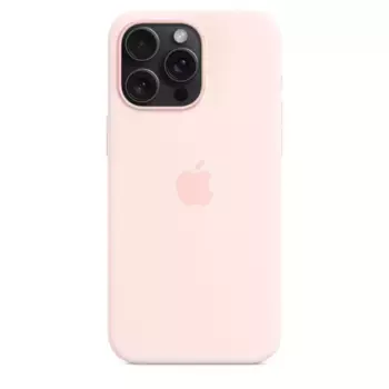 Чехол-накладка Silicone Case with MagSafe для iPhone 15 Pro силиконовый (розовый)