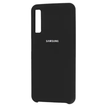 Чехол-накладка Silicone Cover для Galaxy A7 (2018) силиконовый (черный)