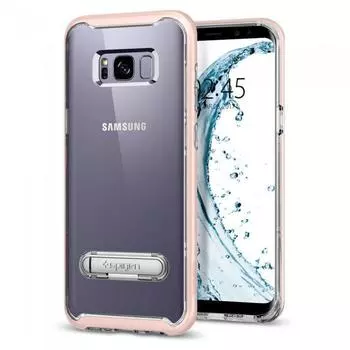 Чехол-накладка Spigen Crystal Hybrid для Samsung Galaxy S8+ (розовый) SGP 571CS21440