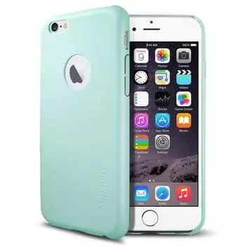 Чехол-накладка Spigen Leather Fit для Apple iPhone 6 Plus/6S Plus (Mint) SGP11398