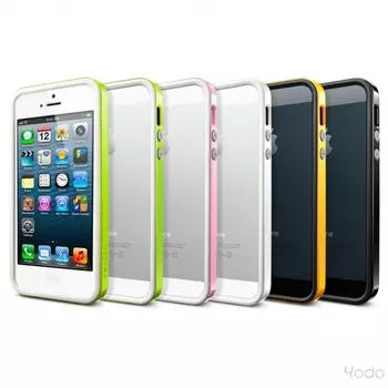 Чехол-накладка Spigen Neo Hybrid EX для Apple iPhone SE/5S/5 (фиолетовый/желтый)