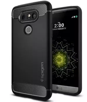 Чехол-накладка Spigen Rugged Armor для LG G5 (черный) SGP A18CS20128