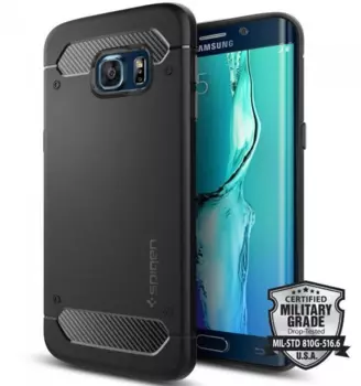 Чехол-накладка Spigen SGP11698 Rugged Capsule для Samsung Galaxy S6 Edge Plus (Black)
