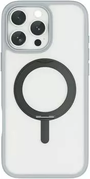 Чехол-накладка Wiwu Armor Ultra Magsafe (FGG-202) для iPhone 16 Pro пластиковый прозрачно-белый (серая рамка)