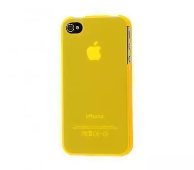 Чехол-накладка Xinbo 0.8mm для Apple iPhone 4/4S пластиковый (желтый)