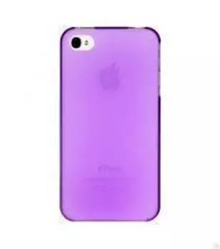 Чехол-накладка Xinbo 0.8mm для Apple iPhone 4/4S пластиковый (фиолетовый)