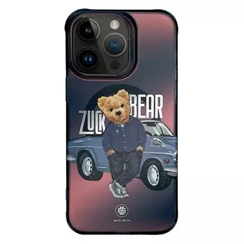 Чехол-накладка Zuck Bear California Cool Magsafe Kapak - Car для Apple iPhone 15 Pro Max пластиковый (градиент)