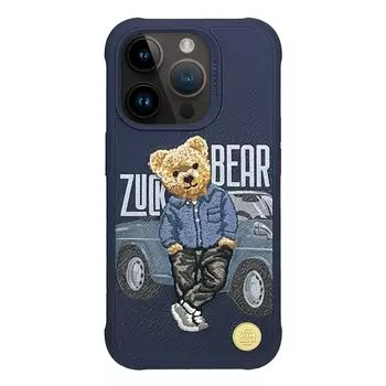 Чехол-накладка Zuck Bear San Francisco Fortune Kapak - Bay Area Player для Apple iPhone 15 Pro искусcтвенная кожа (синий)