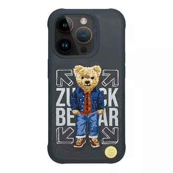 Чехол-накладка Zuck Bear San Francisco Fortune Kapak - Social Vibe для Apple iPhone 15 Pro искусcтвенная кожа (серый)