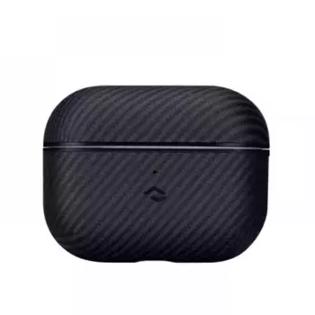 Чехол PITAKA MagEZ Case для AirPods Pro/Pro 2 карбоновый (арамид) черно-серый в полоску