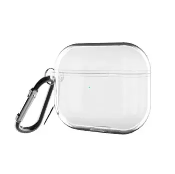 Чехол Protective Case для AirPods 4 силиконовый с карабином (прозрачный)