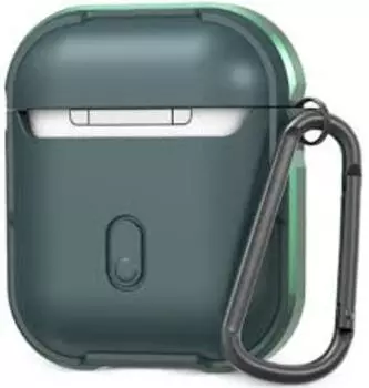 Чехол WiWU Defense Armor для AirPods 2 противоударный с карабином (зеленый)