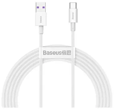 Кабель Baseus Superior Series 66W (USB) на (Type-C) (CATYS-02) 100см силикон (белый)
