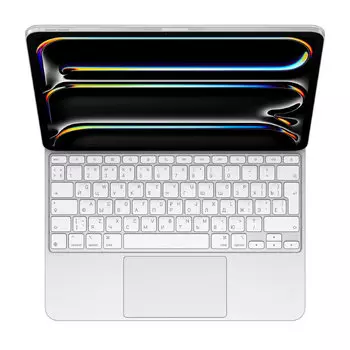 Клавиатура Apple Magic Keyboard with Trackpad для iPad Pro 13 (2024) русская (нейлон с подставкой) (белый) (MWR43)