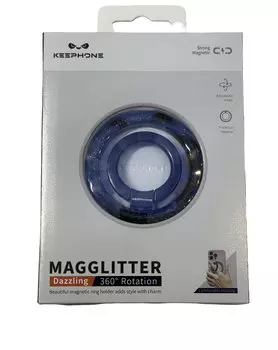 Магнитный держатель-кольцо Keephone Magglitter Dazzling для Apple iPhone (черный)