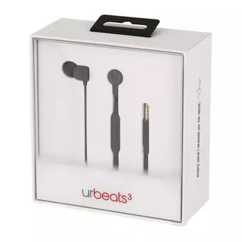 Проводная стерео-гарнитура Beats urBeats3 3.5mm (вакуумные с микрофоном) (черный) б/у